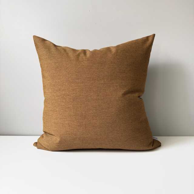 Teak Sunbrella?? Outdoor Pillow Cover in Cognac Brown For Mid Century Modern Seating Or Patio Chairs, Masculine Cushion Covers By Mazizmuse - image 1