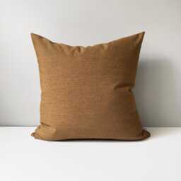 Teak Sunbrella?? Outdoor Pillow Cover in Cognac Brown For Mid Century Modern Seating Or Patio Chairs, Masculine Cushion Covers By Mazizmuse - thumbnail 1