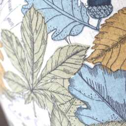 Leaf Pattern Lampshade, Oak Chestnut Acorn Print, Handmade Cotton Home Decor - 20-40cm - thumbnail 3