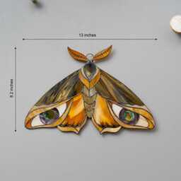 stained Glass Moth Wall Hanging Decor Bohemian Nature Inspired Art New Home Gift Butterfly Suncatcher Gift For Mom - thumbnail 2