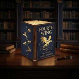 Fourth Wing Tairn Andarna Booklamp, Basgiath War College Night Light, Dragon Rider Fantasy Bookish Lamp, Academy Gift - thumbnail 3