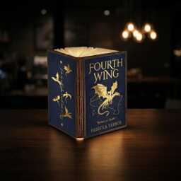 Fourth Wing Tairn Andarna Booklamp, Basgiath War College Night Light, Dragon Rider Fantasy Bookish Lamp, Academy Gift - thumbnail 2