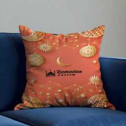 Ramadan Kareem Cushion Cover, Islamic Orange Pillow Case, Eid Mubarak Home Decor, Muslim Decorative Throw Pillowcase - thumbnail 4