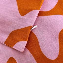 Retro Linen Pillow Cover Pink & Orange Lava Lamp Design - thumbnail 3