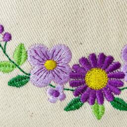 Custom Embroidered Pillow Personalized Floral Needlepoint Cushion - thumbnail 4