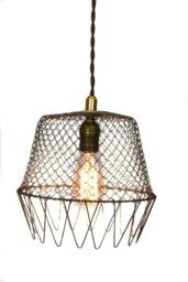 Vintage Industrial Wire Cage Farmhouse Pendant - thumbnail 1