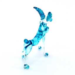 Miniature Hand Blown Glass Mountain Billy Goat Little Animal Blue Transparent Figurine Statue Decoration Collectible Small Painted Figure - thumbnail 3