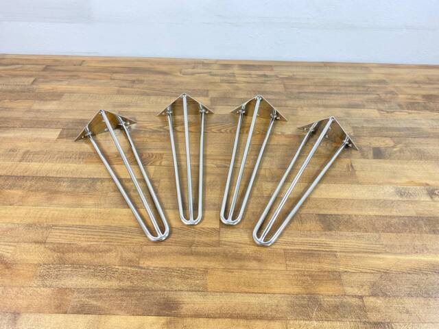 Stainless Steel Hairpin Coffee Table Legs, H 16-20 - image 1