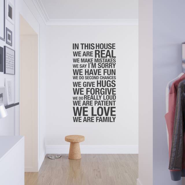 In This House, Wall Art, Stickers, Decals, Decal, Inspirational Motivational Home Decor - Skuiths - image 1