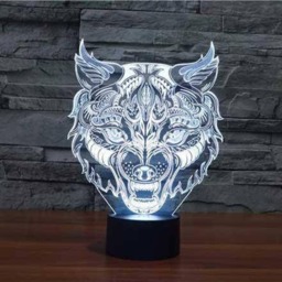 Personalized Wolf Head Led Lamp, Bluetooth Music, App Control - thumbnail 3