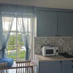 Linen Curtain-Curtain-Sheer Curtain in Blue - Window Panel-Linen Drape - Rod Pocket - 4''(10cm - Width 67''(170cm X Cust. Length - thumbnail 2