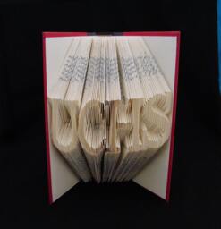 School Spirit Acronyms 4 Letter Words Folded-Book Art Sculpture - thumbnail 1