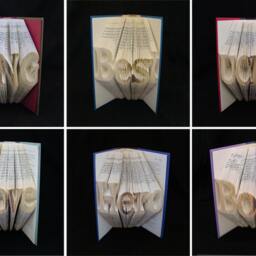 School Spirit Acronyms 4 Letter Words Folded-Book Art Sculpture - thumbnail 4