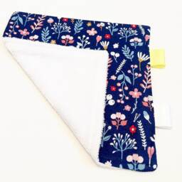 Baby Comforter With Flowers, Small Comfort Blanket Suitable For Newborn, Soft Plush Blankie, Square Lovey Garden 1st Gift - thumbnail 3