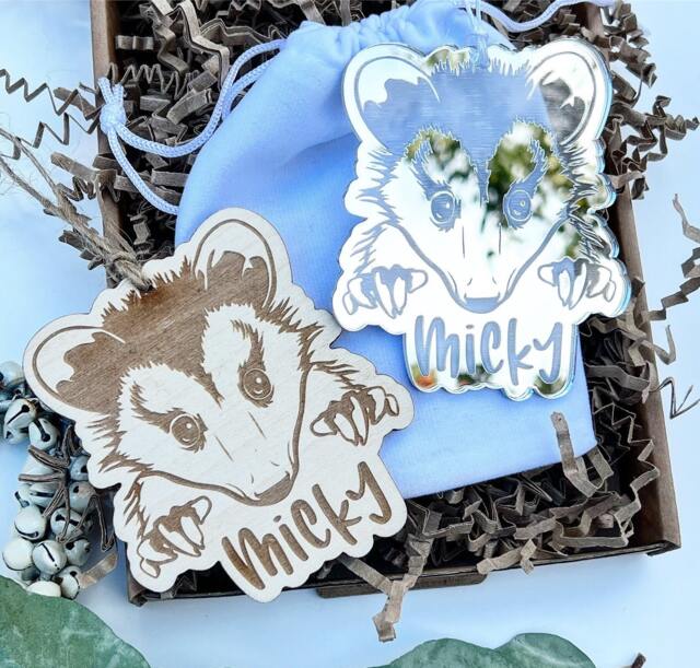 Christmas Gift For Opossum Owner, Personalised Decoration, Opossum Ornament, Bauble - image 1
