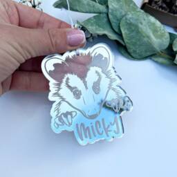 Christmas Gift For Opossum Owner, Personalised Decoration, Opossum Ornament, Bauble - thumbnail 3