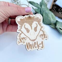 Christmas Gift For Opossum Owner, Personalised Decoration, Opossum Ornament, Bauble - thumbnail 2