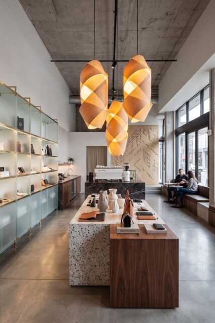Handcrafted Wood Veneer Pendant - Modern Kokon Cylinder Chandelier, Scandinavian High Ceiling Fixture - image 1