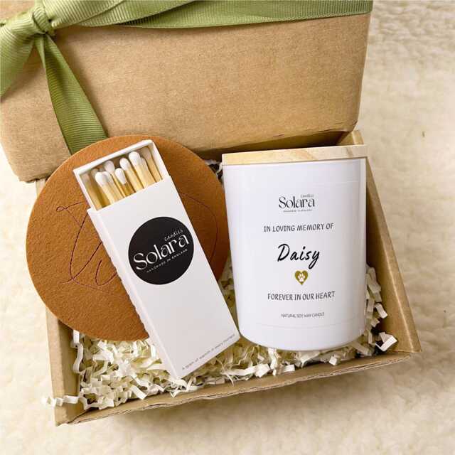 Personlaised Pet Memorial Soy Candle, Sympathy Gift Loss, Custom Name, in Loving Memory For Dog Cat Owners - image 1
