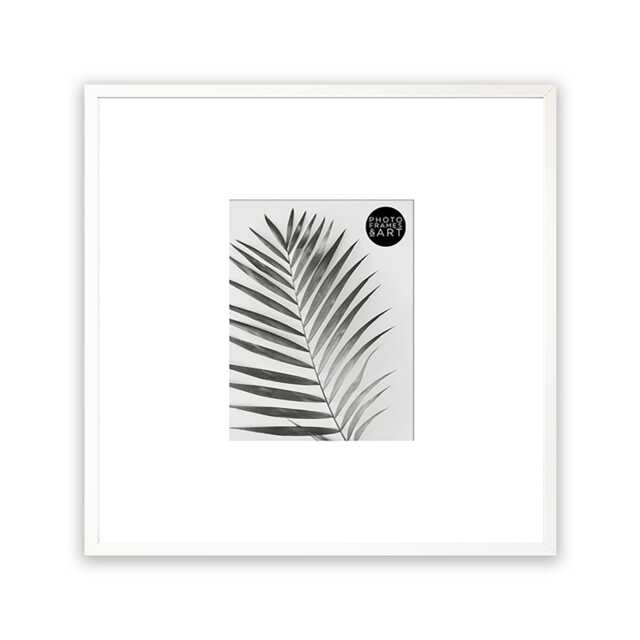 "Matte White Wooden Photo Frame 18x18"" For 10x8" - image 1