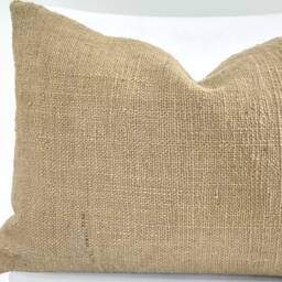 Brown Tribal Hemp Hand Woven Natural Dye Color Pillow Cover - thumbnail 2