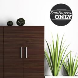 Employees Only Vinyl Door Sign - Modern Business Office Decor - thumbnail 2