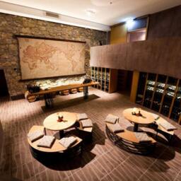 Giant World Map Canvas Painting Reclaimed Wood & Steel Wall Art - thumbnail 3