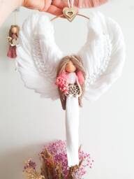 Guardian Angel, Macrame Angel Wall Hanging, Doll, Christmas Nursery Room Decoration, Decoration