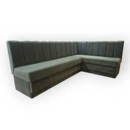 Fluted Back Oilve Green Velvet Kitchen Under Seat Storage Corner Booth Bench Seating Any Colour Or Fabric Bespoke Made To Measure