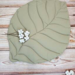 Organic Cotton Leaf Baby Play Mat Montessori Nursery Decor - thumbnail 3