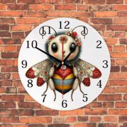 Personalised Flower Bee Wall Clock - Nursery & Kids Room Decor Gift For Children - thumbnail 4