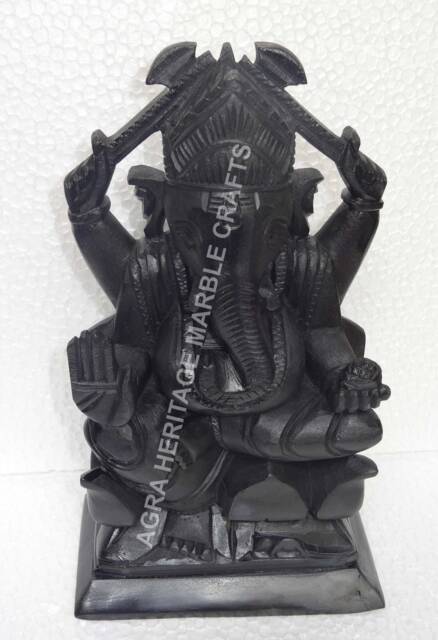 Black Marble Ganpati Ganesh Murti Statue 10 - image 1