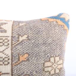 Handmade Turkish Kilim Pillow Cover Bohemian Lumbar Sham - 18x18 - thumbnail 3
