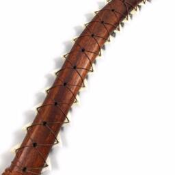Hawaiian Artifact Koa Heritage 25 in Brown Feathers With 26 Teeth - - #koa4157 - thumbnail 4