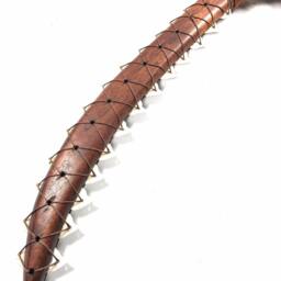Hawaiian Artifact Koa Heritage 25 in Brown Feathers With 26 Teeth - - #koa4157 - thumbnail 3