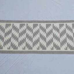 Multiple Sizes Grey Cotton Runner Handmade Rug Runner - Hand Woven - thumbnail 2