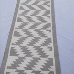 Multiple Sizes Grey Cotton Runner Handmade Rug Runner - Hand Woven - thumbnail 3