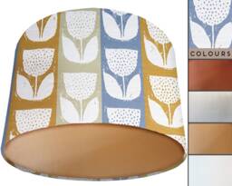 Scandinavian Floral Lampshade Handmade Scandi Light Shade - thumbnail 1