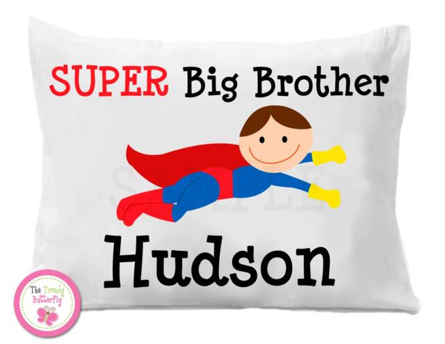 Personalized Super Big Brother Pillow Case, Superhero Gift - image 1
