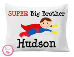 Personalized Super Big Brother Pillow Case, Superhero Gift