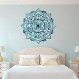 Mandala Wall Decal - Boho Tattoo For Meditation Yoga Sticker Zen Art Indian Decor Design 009 - thumbnail 1