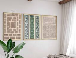 Set Of 3 Arabic Prints, Wall Art, Islamic Decor, Pattern Poster Set, Gallery Wall, Art Print, A1/A2/A3/A4 - thumbnail 1