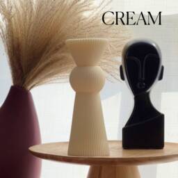 Ribbed Soy Wax Pillar Candle Chess Figure, Home Decor - thumbnail 3