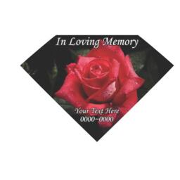Rose in Loving Memory Full Color Diamond 015 Custom Vinyl Wall Decal Or Car Sticker - Ilmfullcolordiamond015Et
