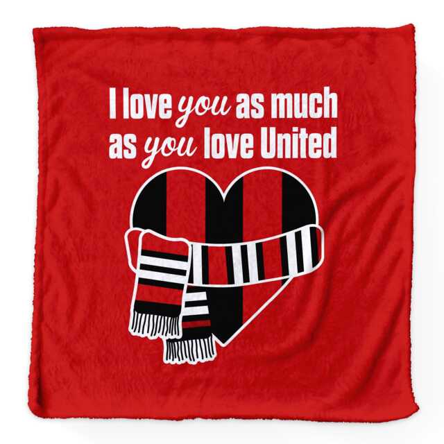 Love You As Much Manchester Reds - Luxury Fleece Blanket 150cm X Made in England - image 1