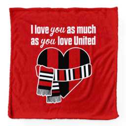 Love You As Much Manchester Reds - Luxury Fleece Blanket 150cm X Made in England - thumbnail 1