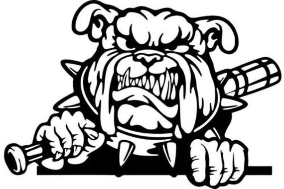 British English Bull Dog Baseball Wall Art Decal Car Van Bonnet Vinyl Side Sticker Hood Graphic Window Sign Motorhome Campervan Funny