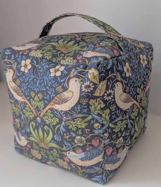 William Morris Strawberry Thief Blue Fabric Door Stop - image 1