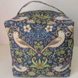 William Morris Strawberry Thief Blue Fabric Door Stop - thumbnail 3