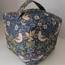 William Morris Strawberry Thief Blue Fabric Door Stop - thumbnail 2